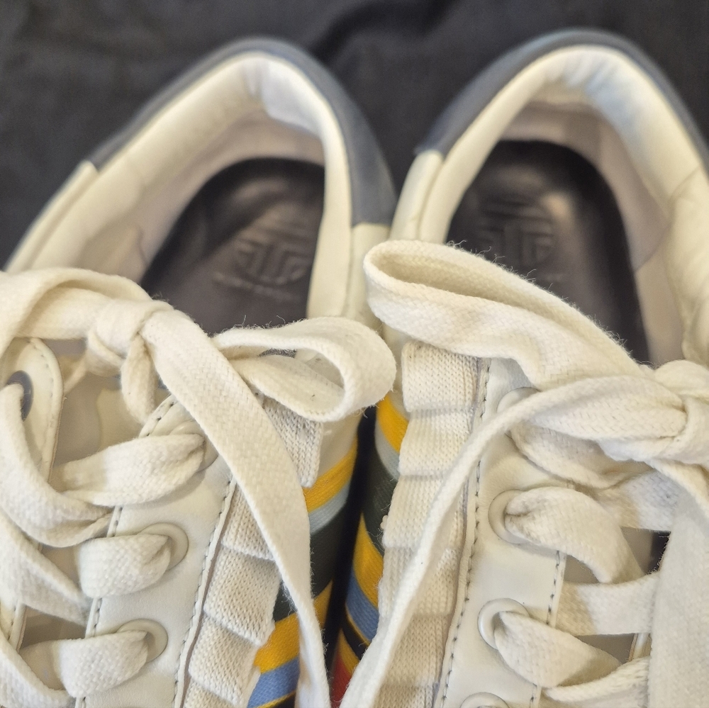 TORY Burch  Ruffle & Striped Women’s 8.5 Sneakers Lace Up - Picture 8 of 10